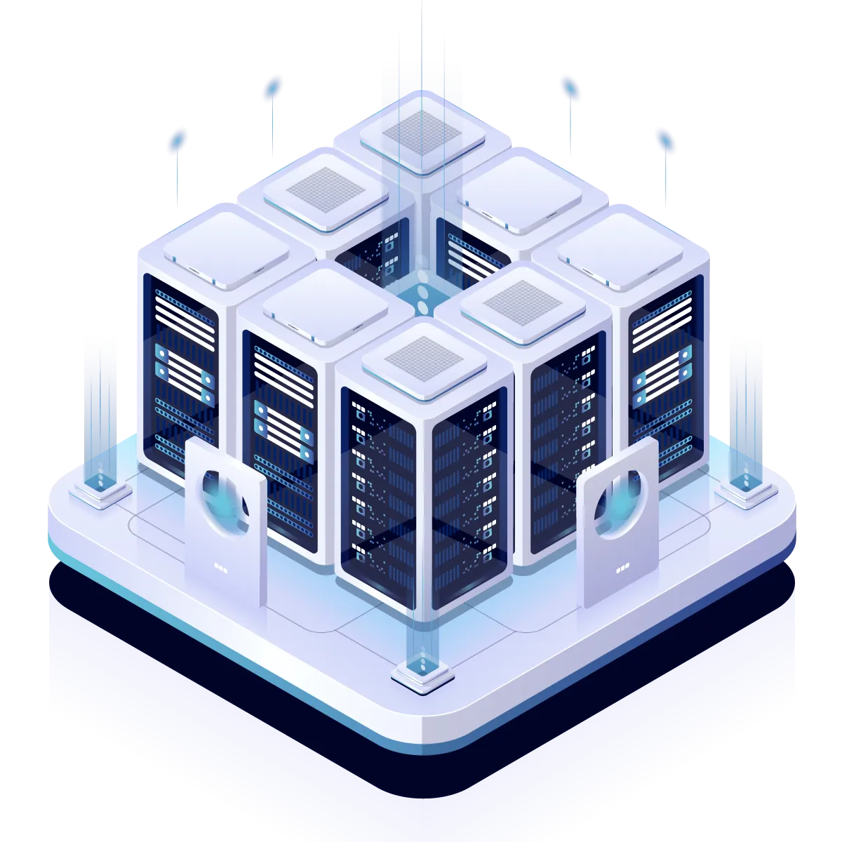 Illustration de serveurs d'hébergementé